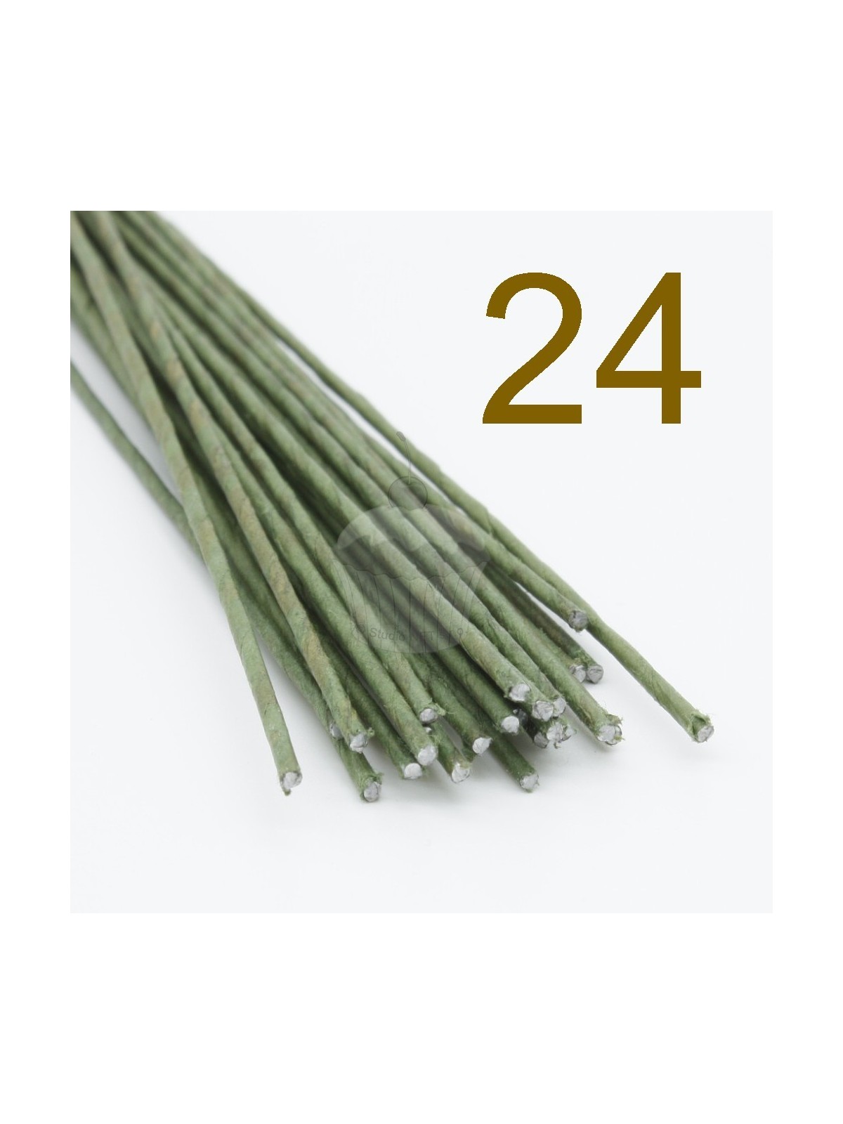 Caketools - 24 green arrangement wires - 50 pcs