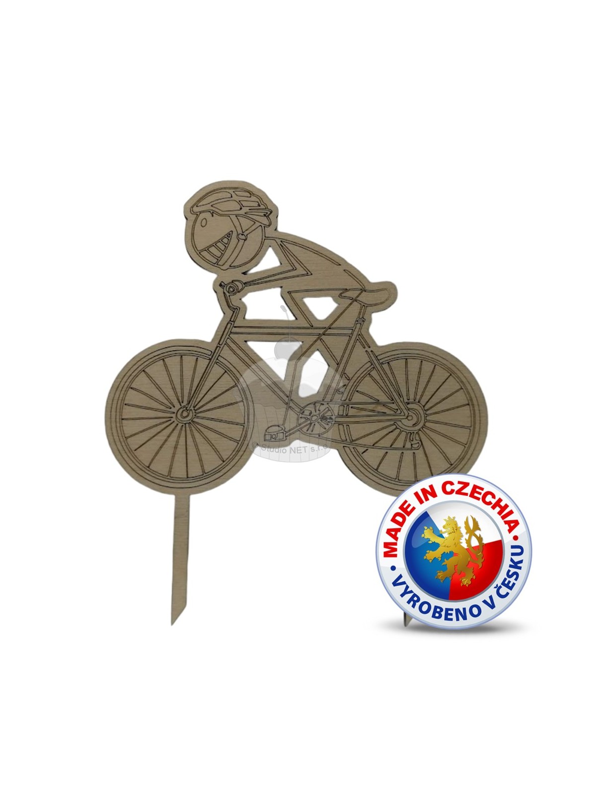 Holzstab in Kuchen - Radfahrer