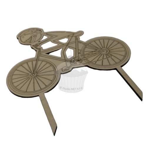 Wooden cake stand - Cyclist