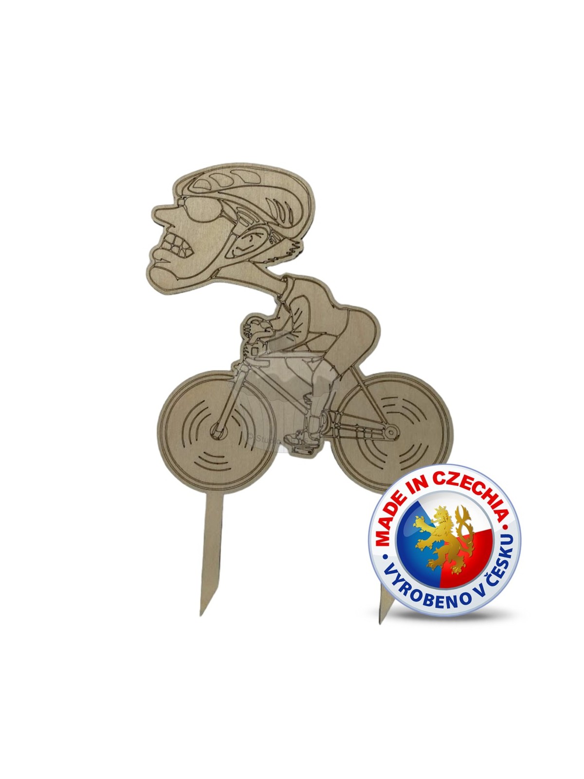 Holzstiel für Kuchen - Radfahrer 2