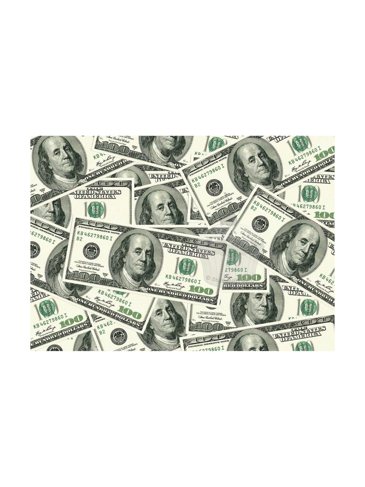 Edible paper "100 dollar bills - wallpaper" - A4