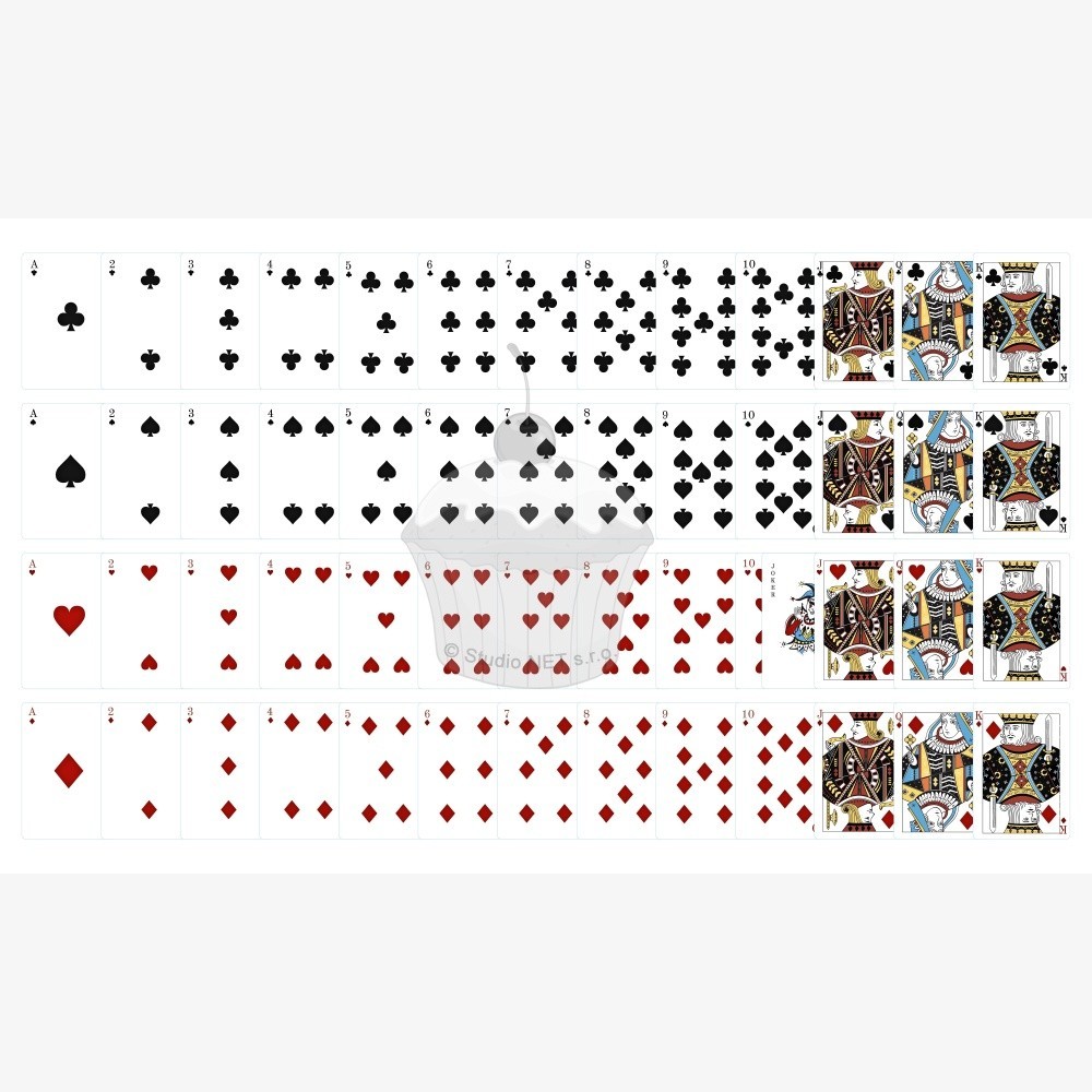 Jedlý papír "hrací karty 1 " - A4