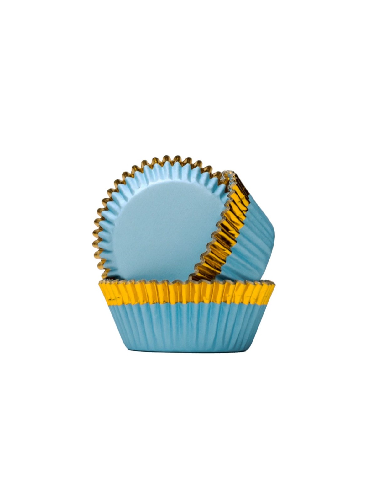 PME Foil Lined Baking Cups - Blue with Gold Edge - 30 pcs