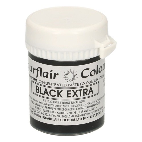 Sugarflair Gelfarbe Extra schwarz