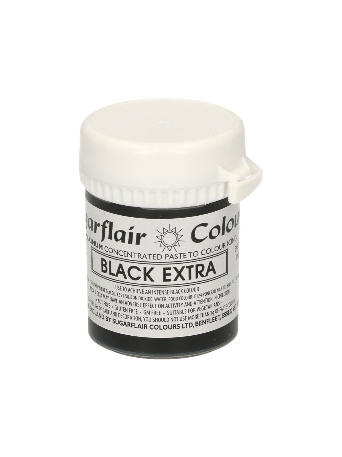 Sugarflair Gel Lebensmittelfarbe Extra Black - Extra Schwarz 42g