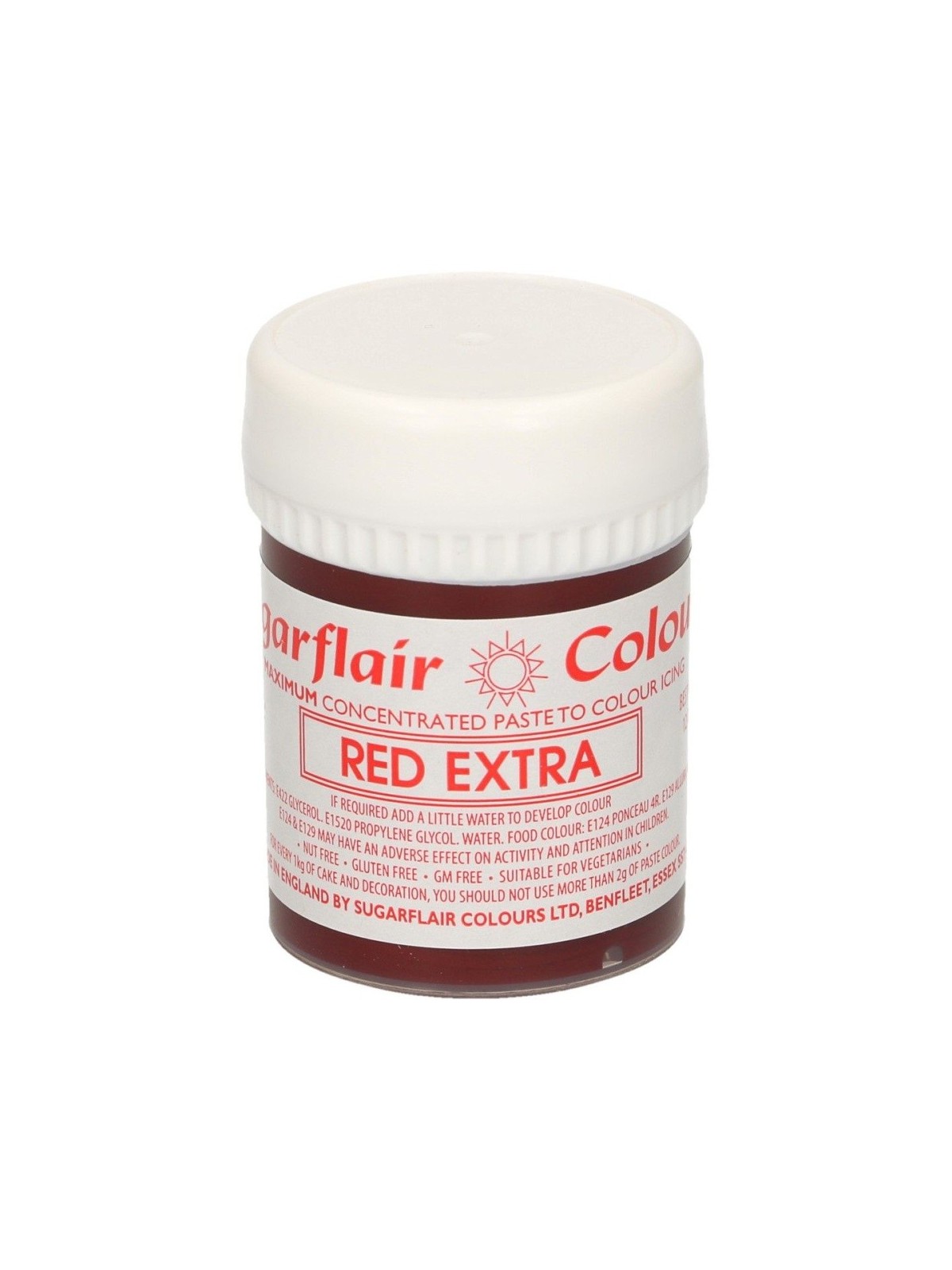 Sugarflair Gelfarbe - Extra Rot 42g