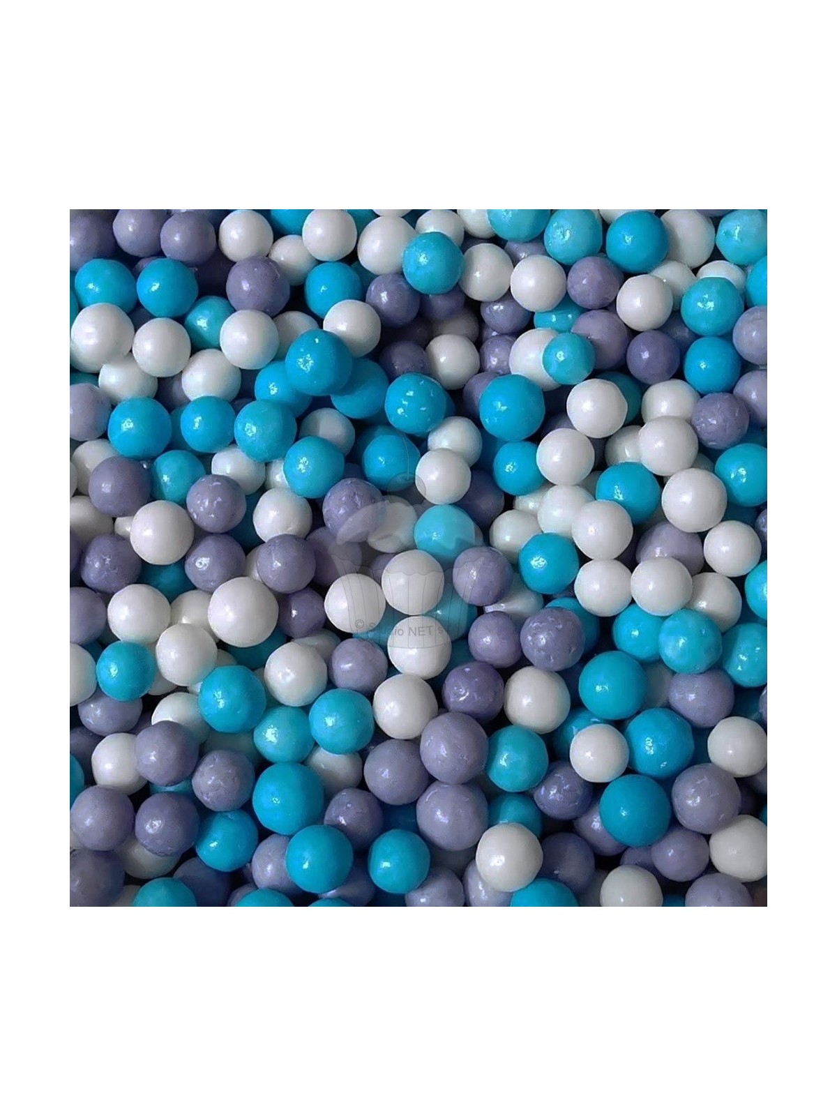 Cukrové perličky - Elza - modrá/bílá/lila - 100g