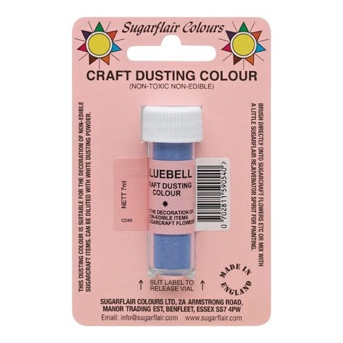 Sugarflair craft dusting - decorative powder paint - Bluebell - 7ml