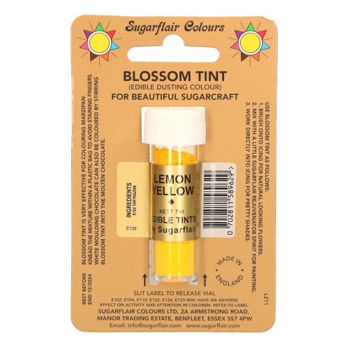 Sugarflair - Powder Colour - Yellow - LEMON YELLOW - 7ml