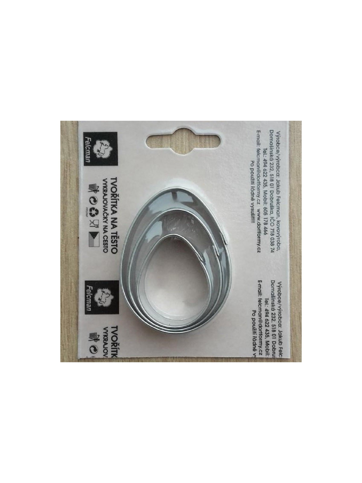 Set of pastry cutters - small eggs 3pcs