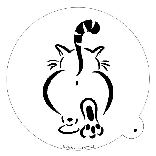 Stencil template - Cat leaving