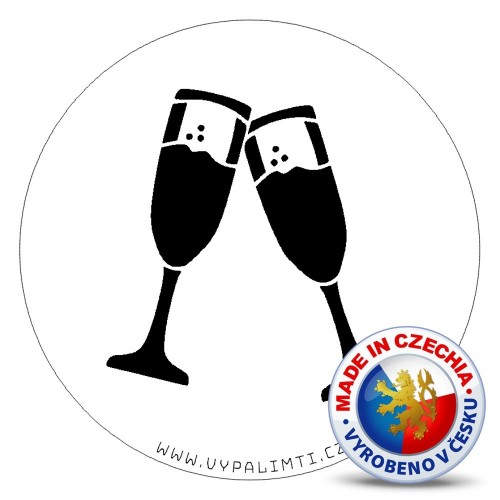 Stencil template - Champagne glasses