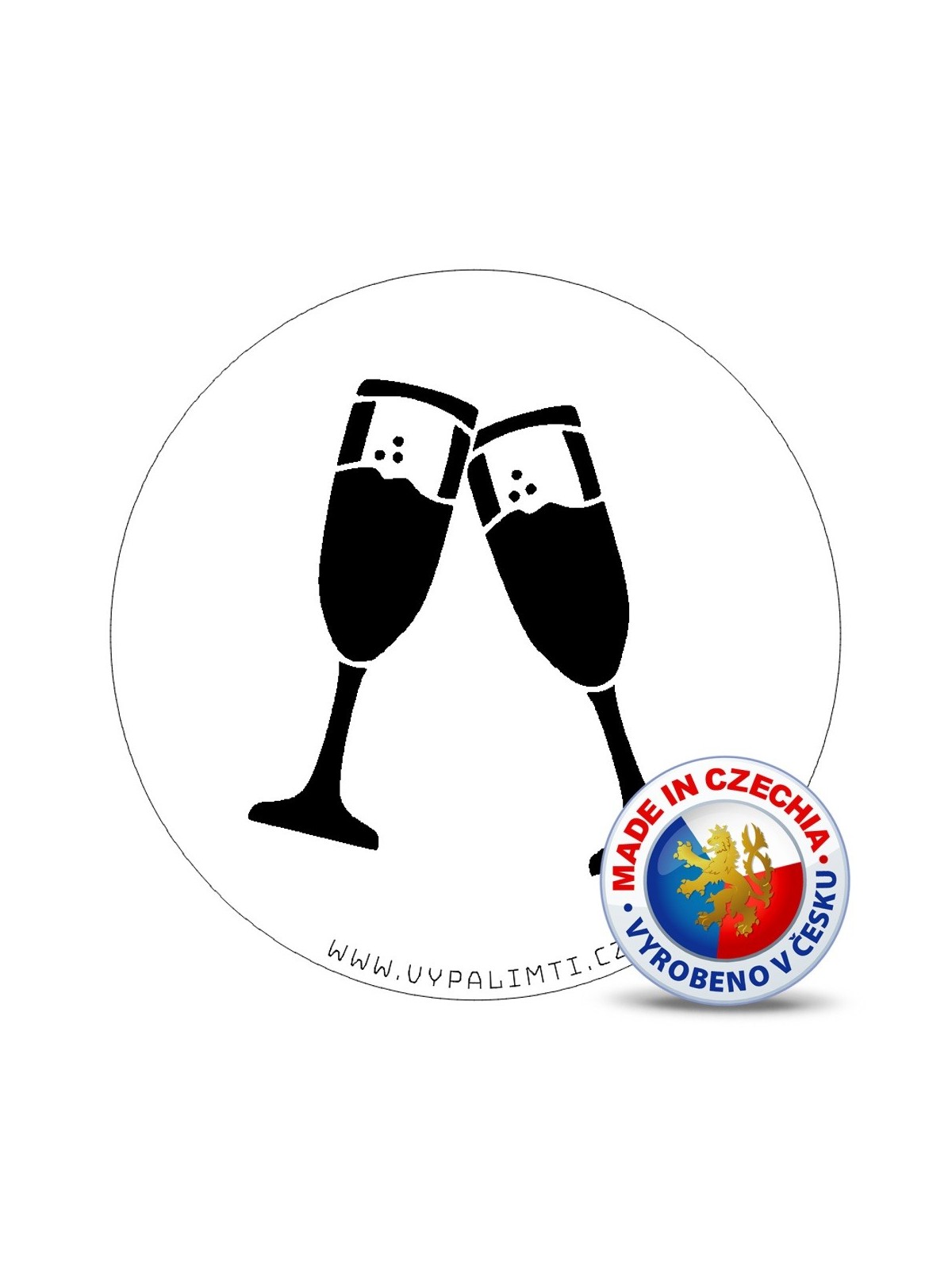 Stencil template - Champagne glasses