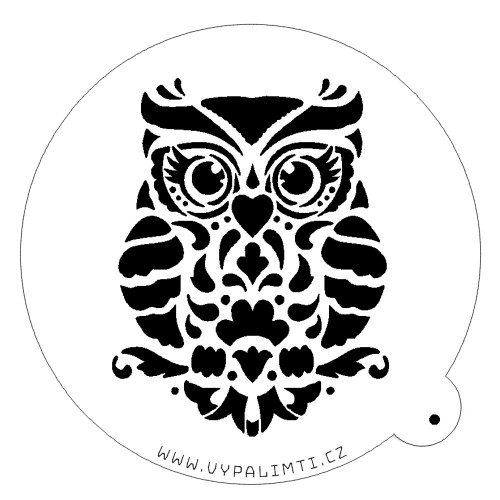 Stencil template - Mandala owl