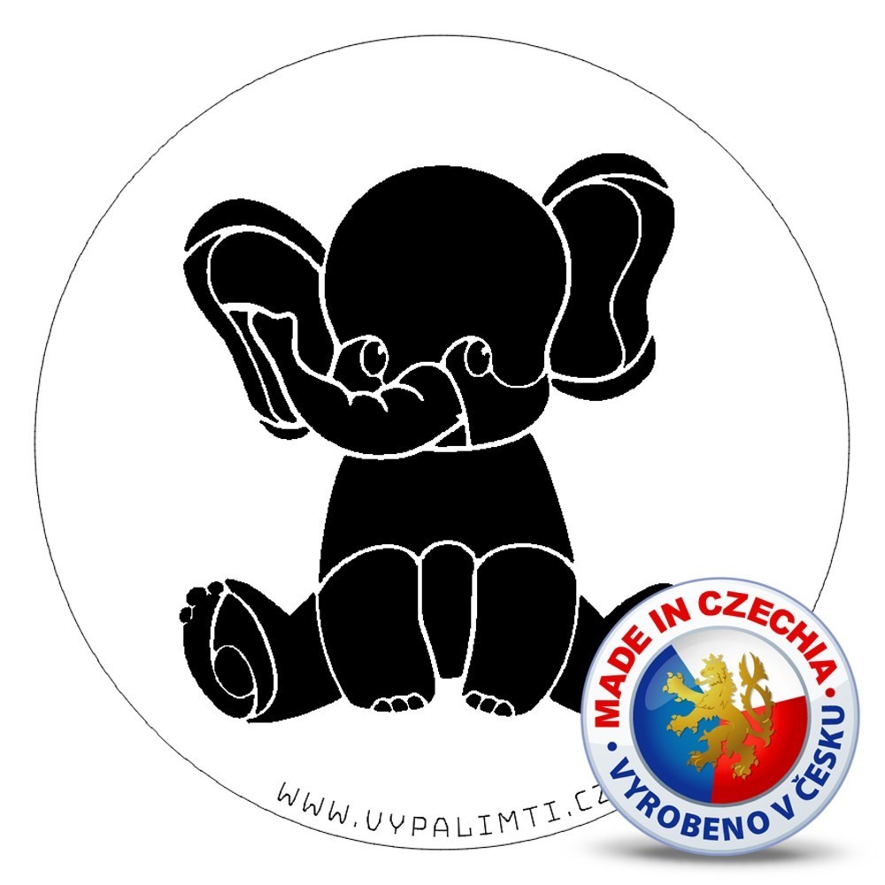 Stencil template - Elephant