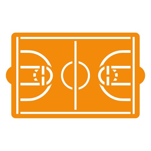 Decora - Stencil basketball court - 30 x 20cm