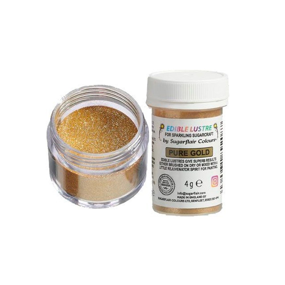 Sugarflair edible powder pearl colour - gold - Pure Gold 4g