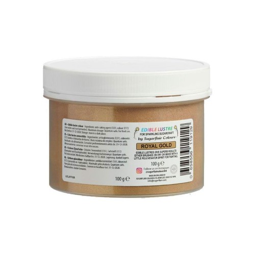 Sugarflair Edible Lustre Colour - XXL Royal Gold 100g