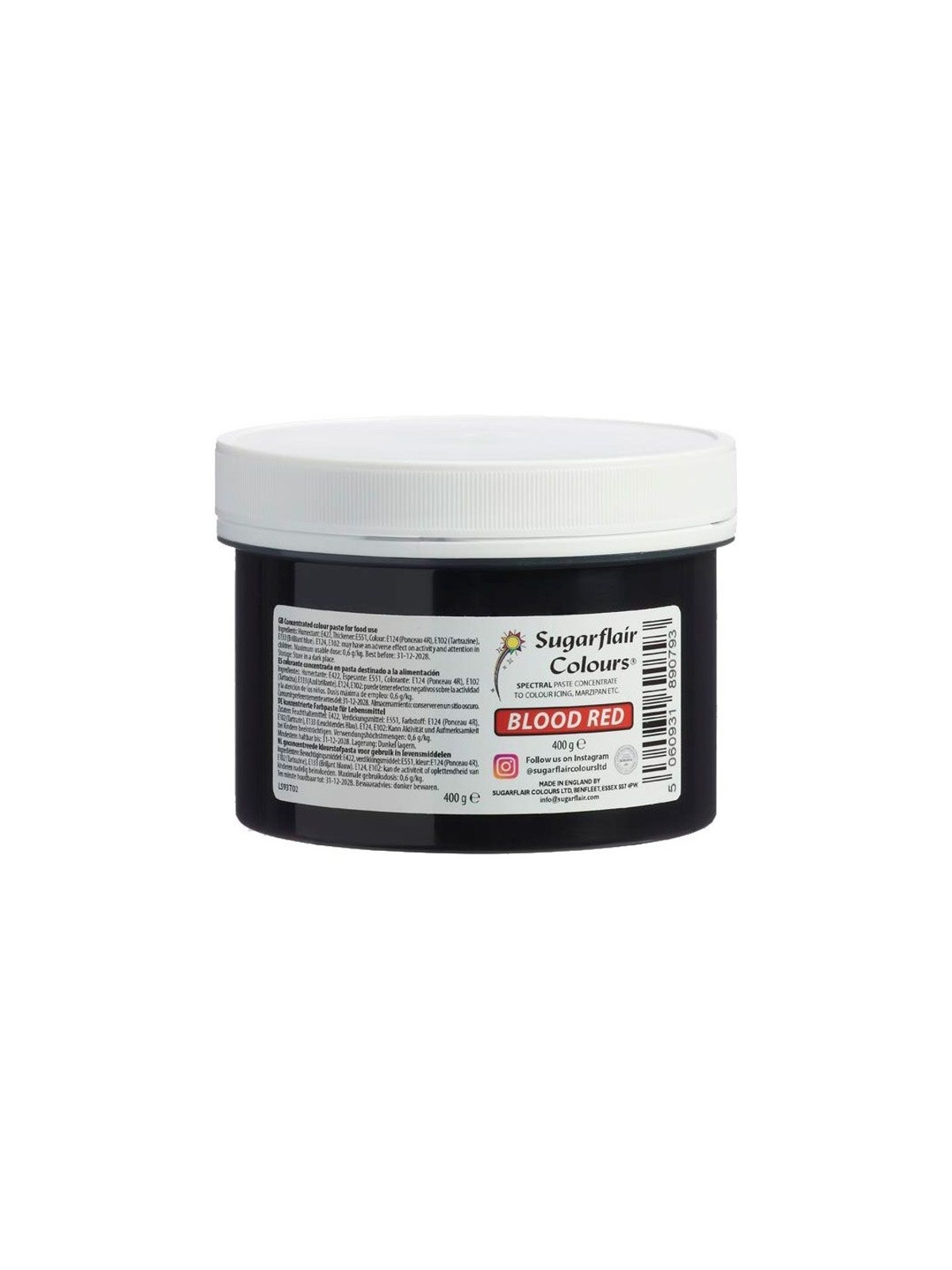 Sugarflair paste color - gel color Blood Red XXL - 400g