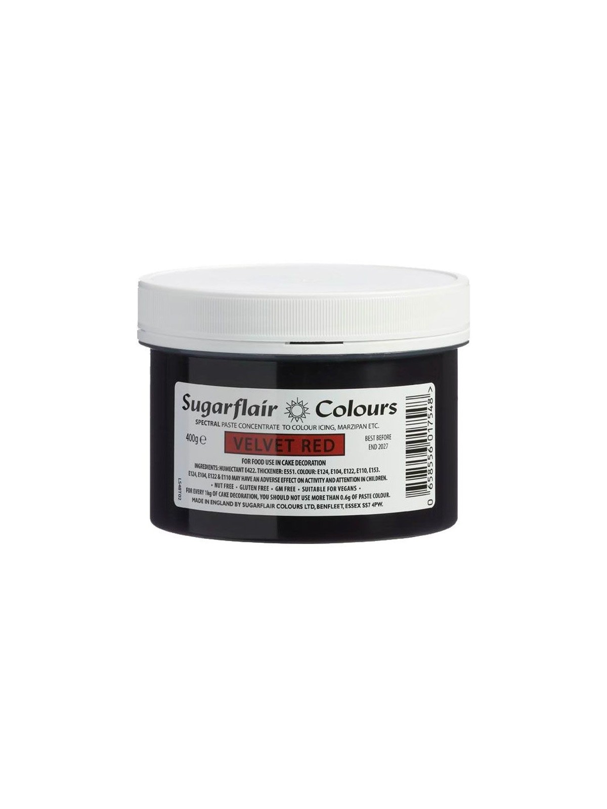 Sugarflair paste color - gel color Red Velvet XXL - 400g