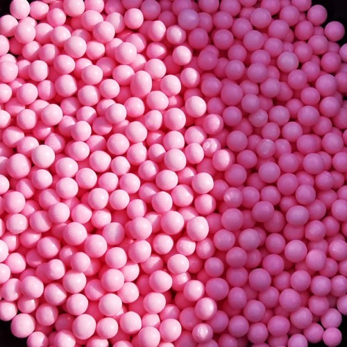 Sugar pearls 4mm - pink  - 100g