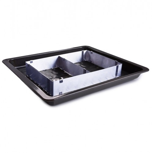 Adjustable cake pan with removable partition 28 to 53 cm