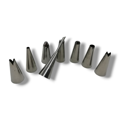 Set of pastry tips with filling tip 8 pcs