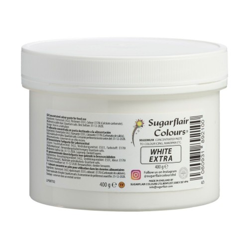 Sugarflair semi-liquid color - MAX extra white 400g