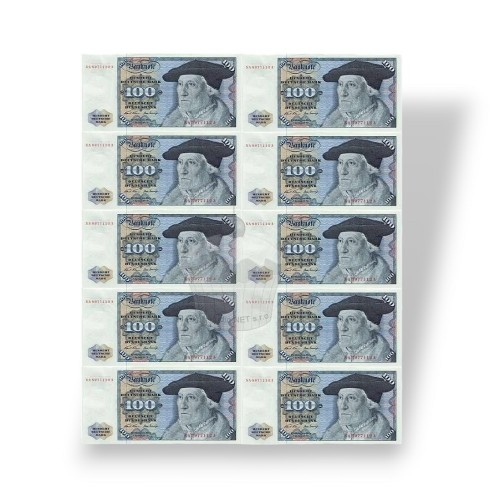 Esspapier "Banknoten der Westdeutschen Mark" - A4