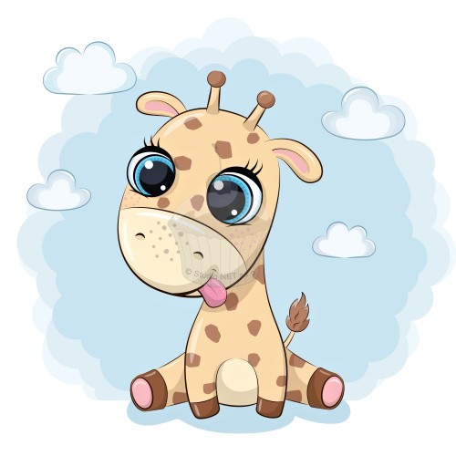 Esspapier „Giraffenbaby“ A4