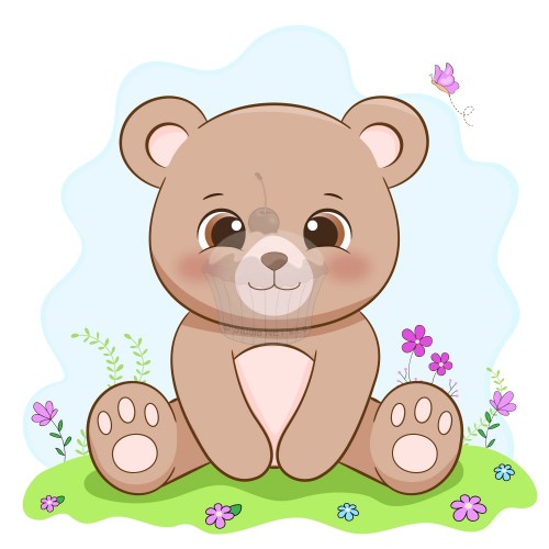 Edible paper "Teddy bear baby" A4