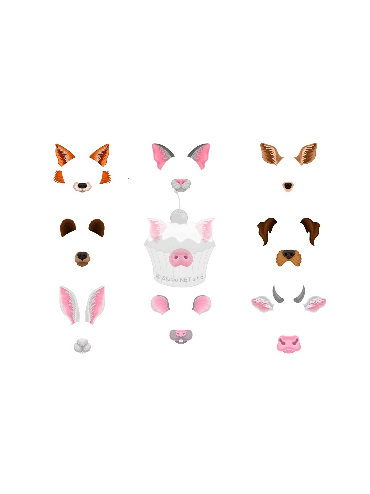 Essbares Papier "Animal Masks 2" A4