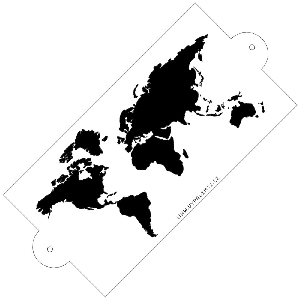 Schablone - Weltkarte