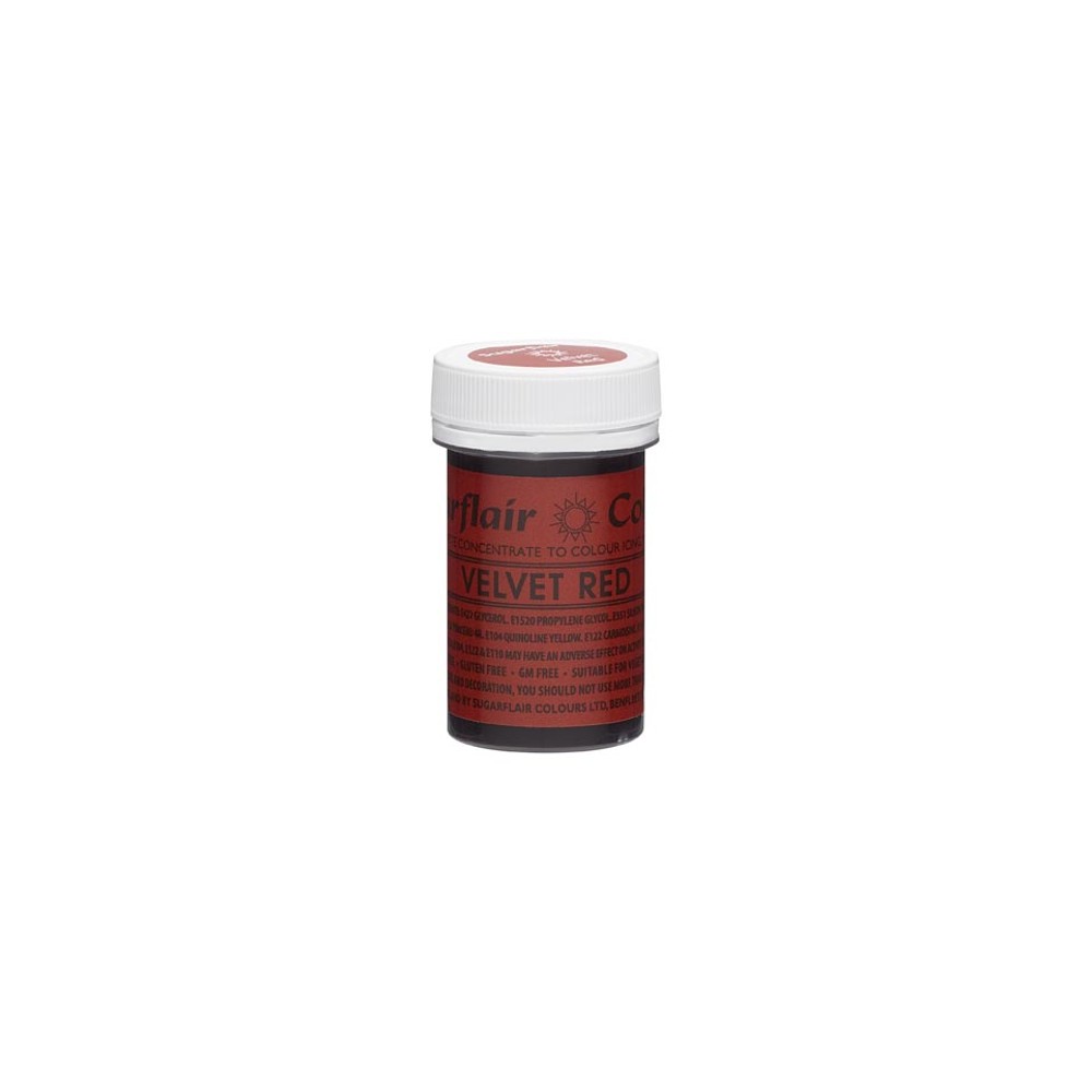 Sugarflair Gelfarbe rot - Red Velvet - 25g