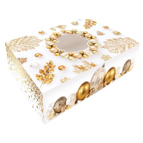 Boxes for Christmas cookies - Christmas gold - 22 x 15 x 5 cm