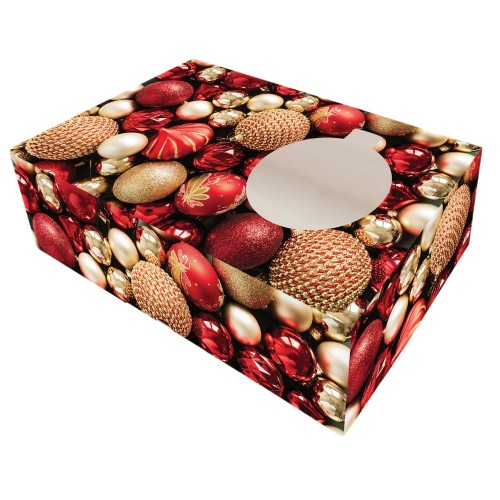 Boxes for Christmas cookies - Christmas red - 25 x 15 x 7cm