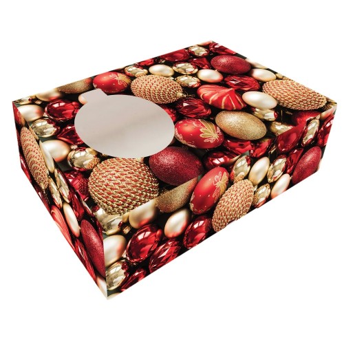 Boxes for Christmas cookies - Christmas red - 25 x 15 x 7cm