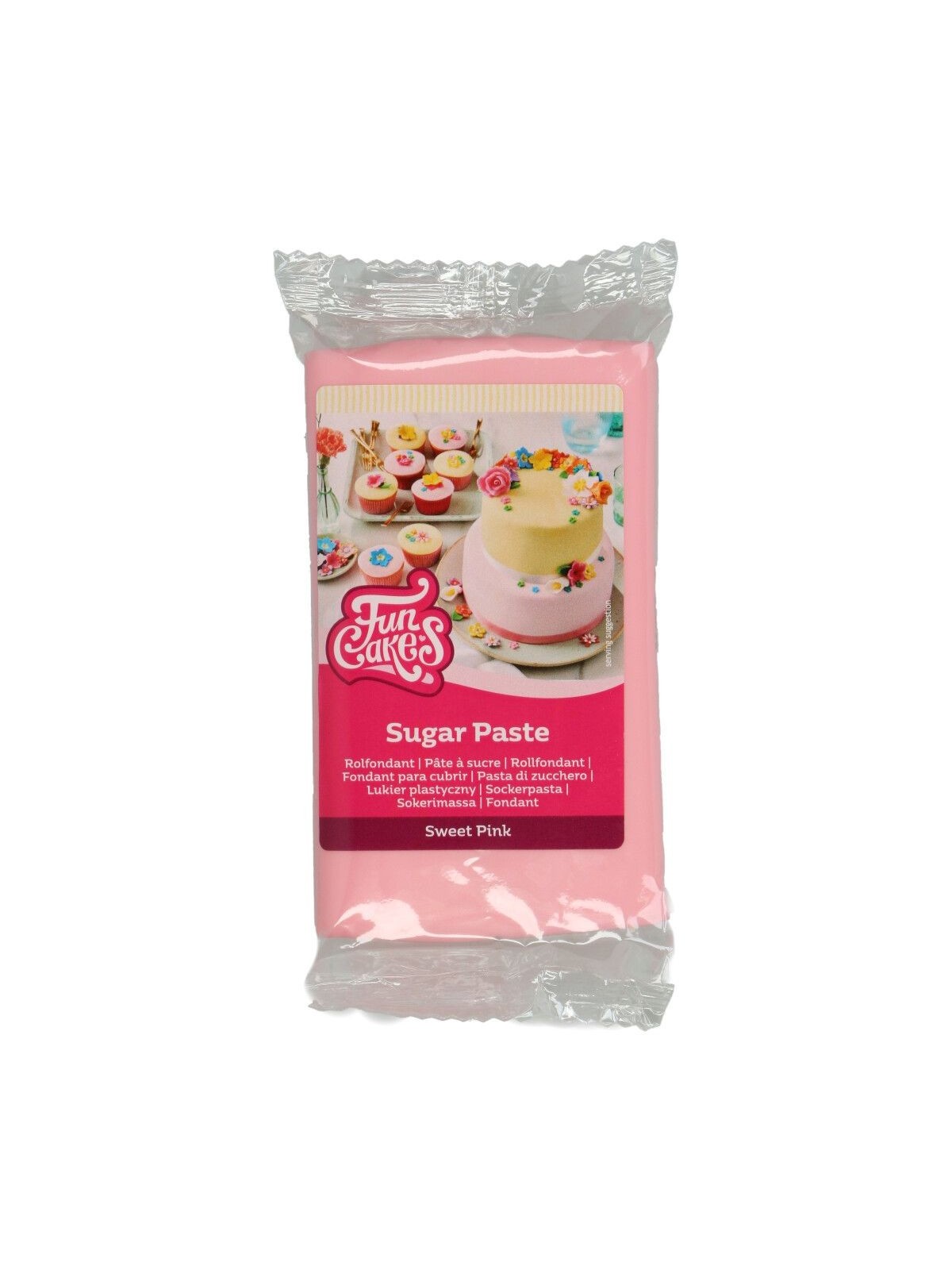 SLEVA:  FunCakes potahový fondán Sweet Pink - růžová Kittynka - 250g