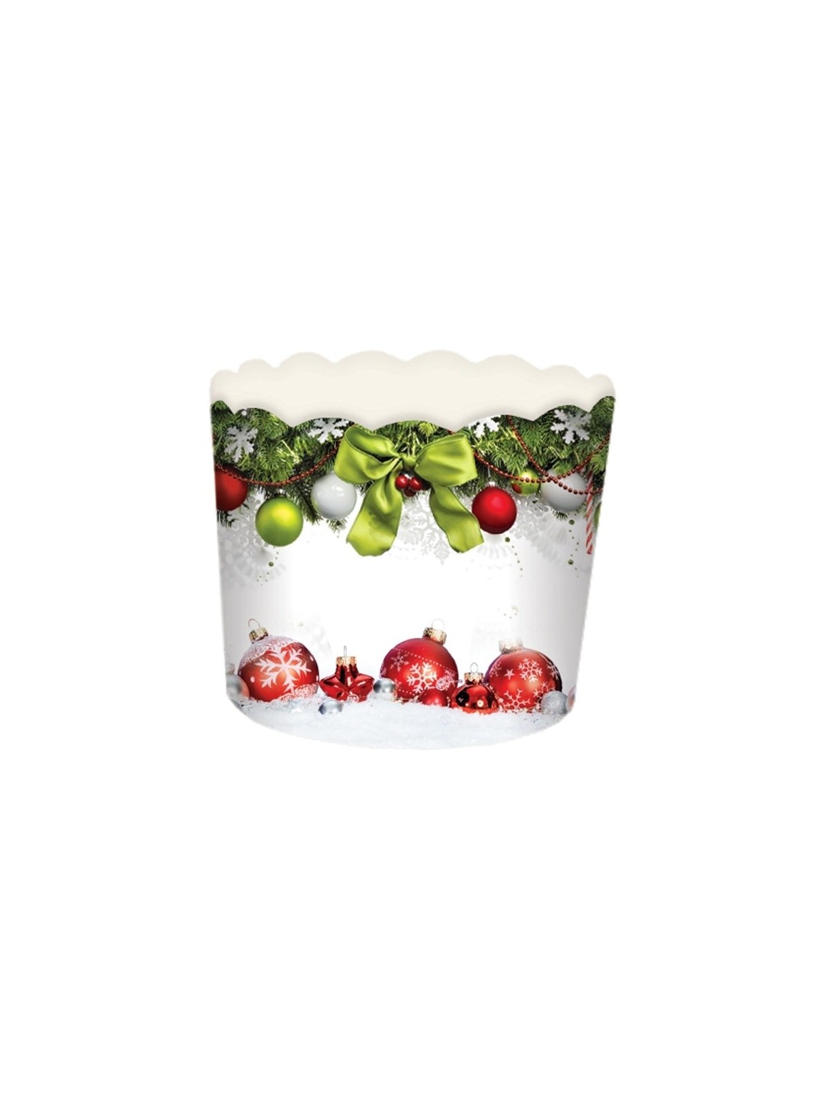 Muffin basket solid - Christmas - 24pcs