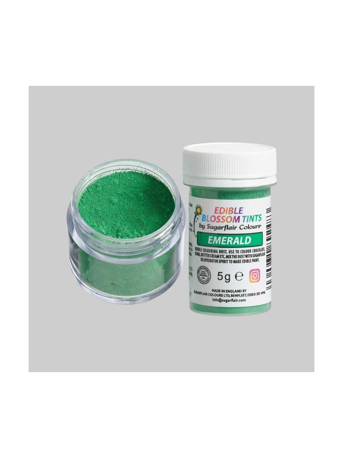 Sugarflair blossom tint - prachová barva - Emerald - 5g