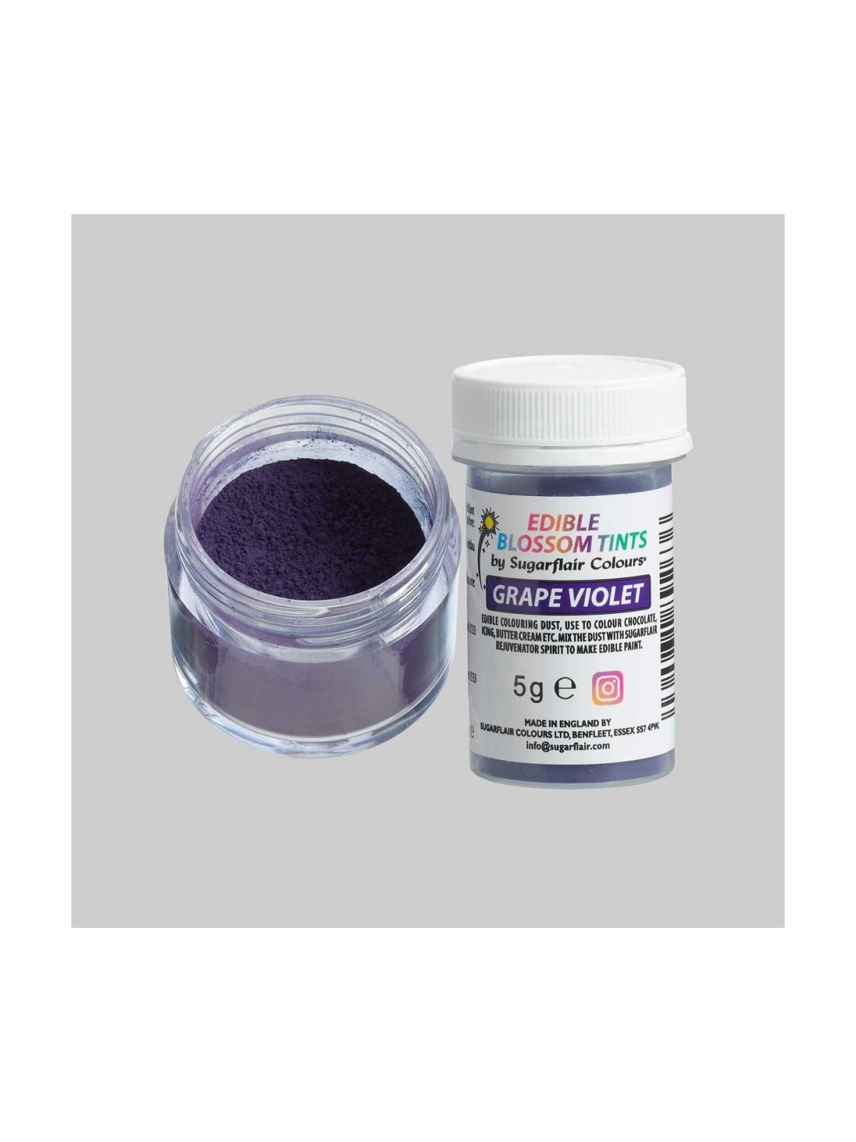 Sugarflair blossom tint - prachová barva - Grape violet - 5g