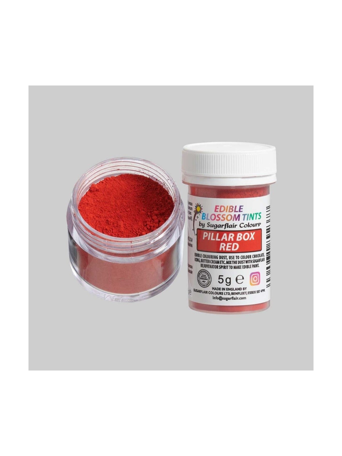 Sugarflair blossom tint - dust color - Pillar box Red - 5g