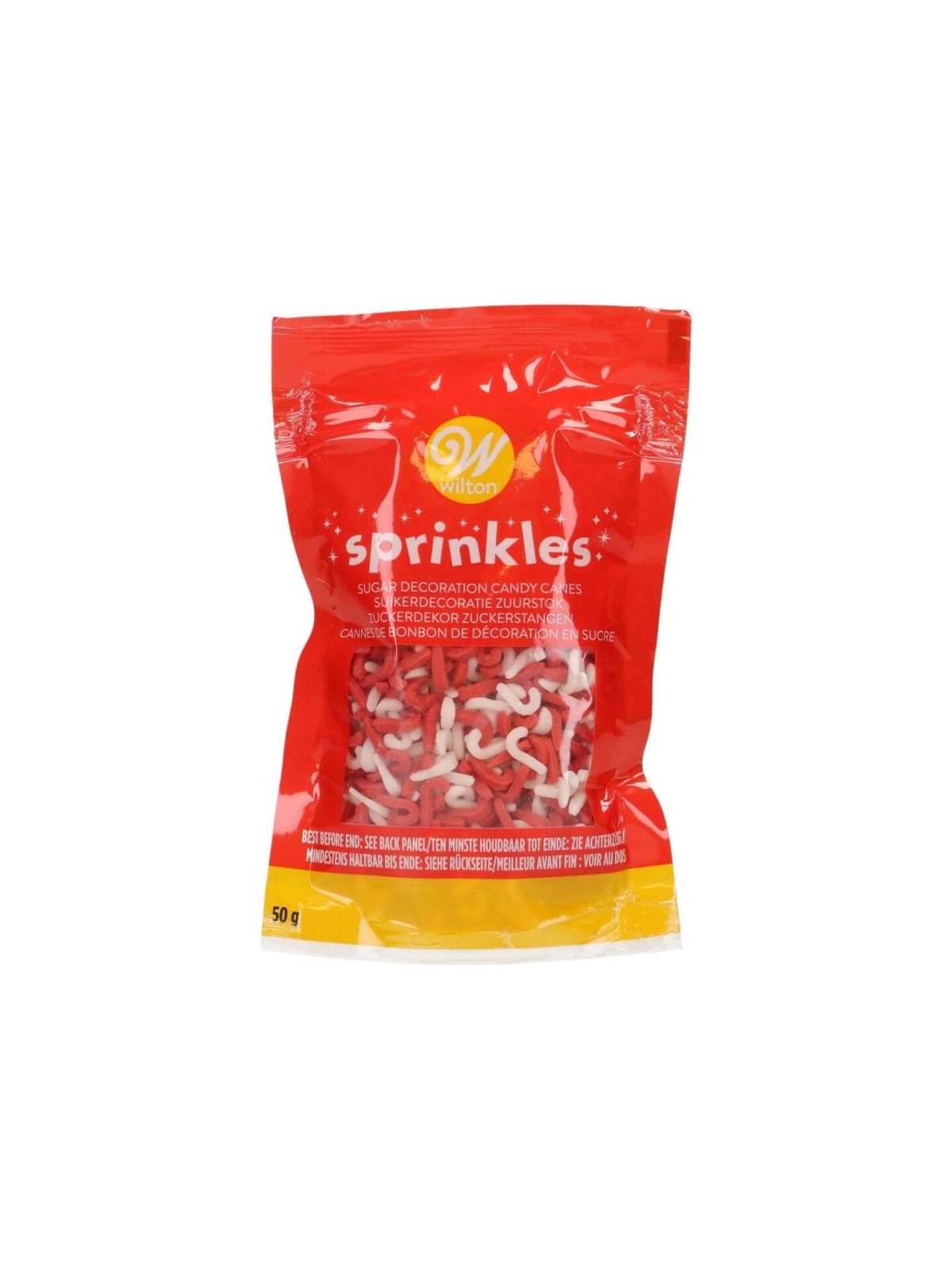 Wilton cukrová dekorace Candy Cane Sprinkle mix - cukrové hůlky  - 50g