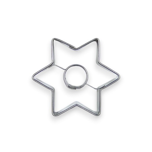 Stainless steel cookie cutter - small star with a center.