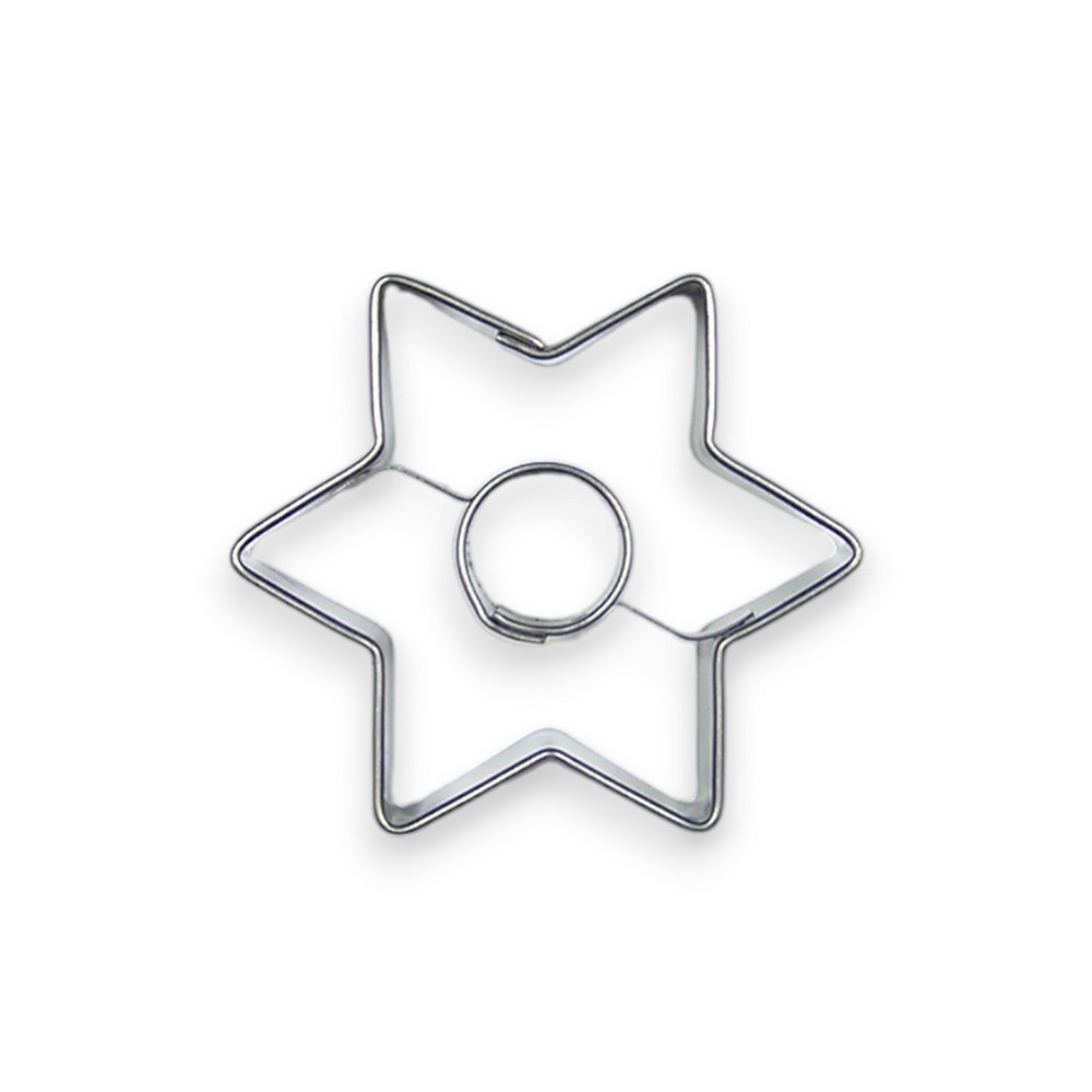 Stainless steel cutter - a small star with a center