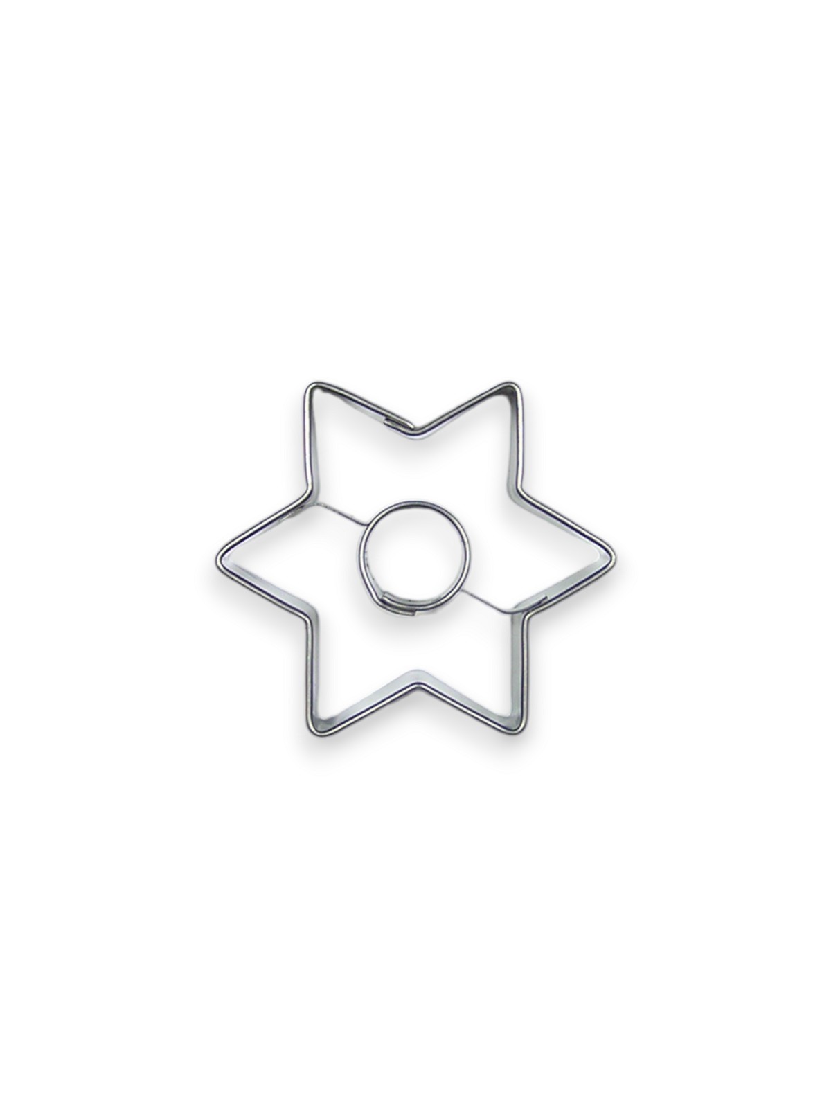 Stainless steel cutter - a small star with a center