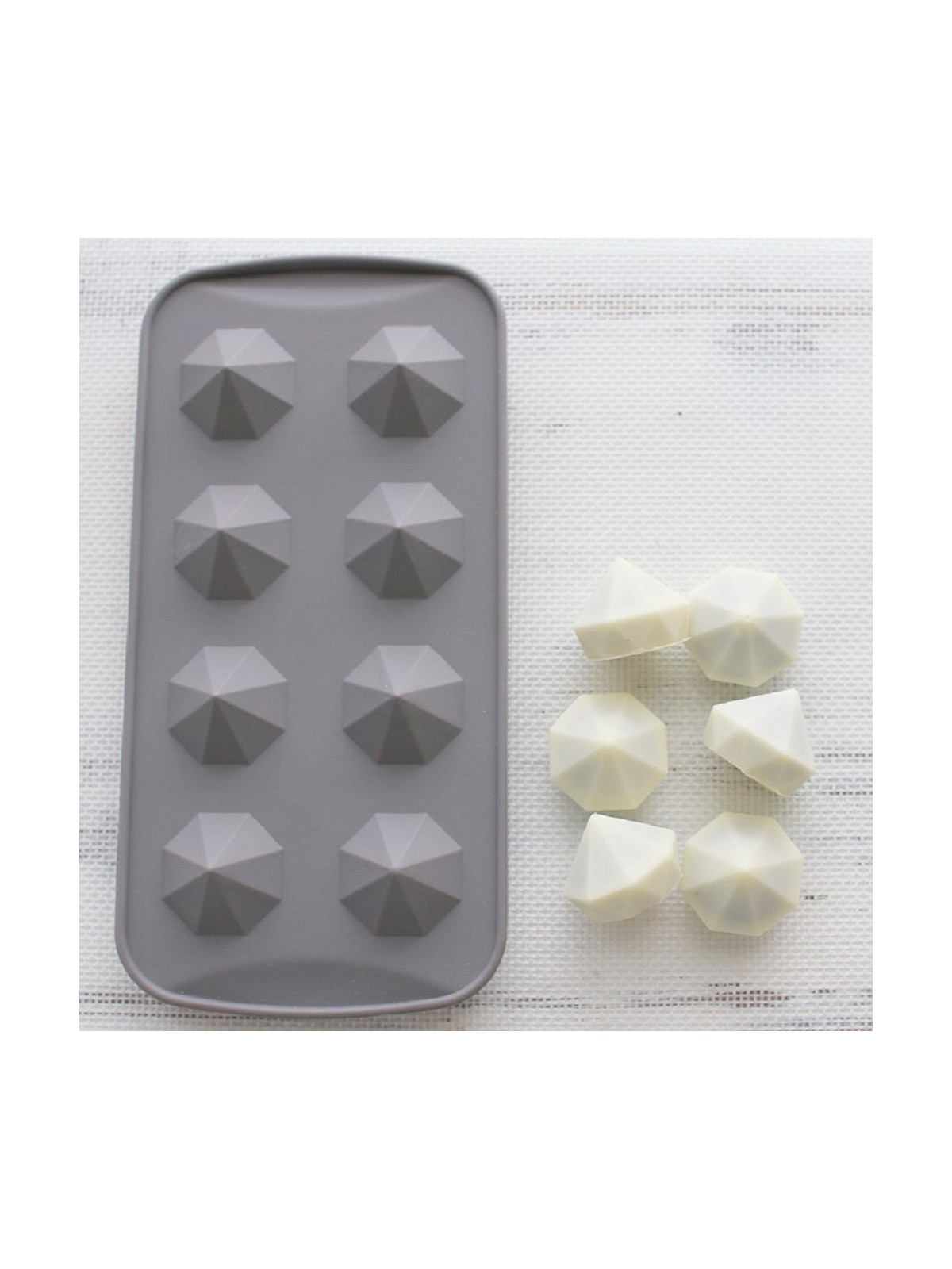 Silicone mold for pralines - diamonds 8 pcs