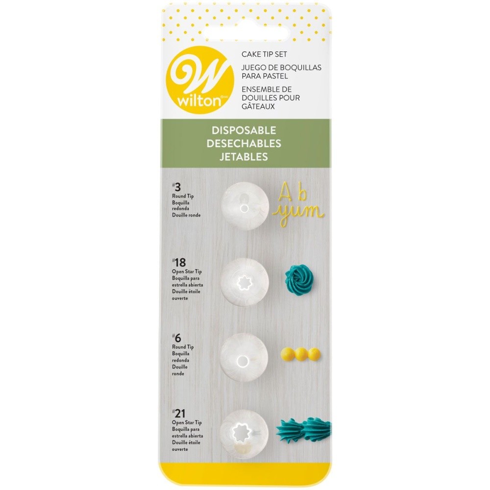 Wilton plastic Decorating Tip No. 3, No. 18, No. 6, No. 21