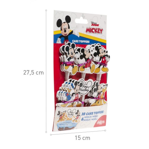 Dekora - papírová dekorace - zápich - Mickey Mouse - 30ks