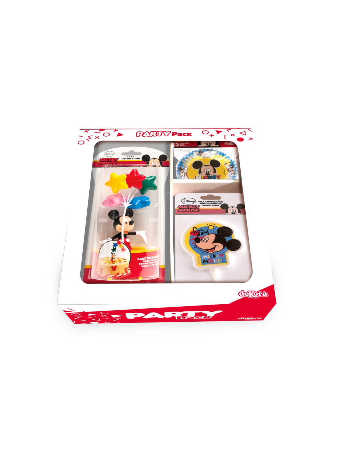 Dekora - PARTY PACK - sada - Mickey Mouse 28ks